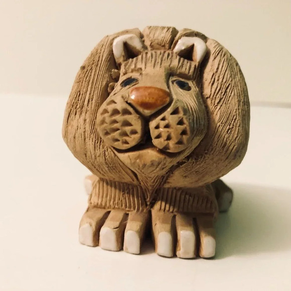 Vtg Small Artesania Rinconada Lion  Figurine Hand Made 3 Inch Long - Picture 8 of 12